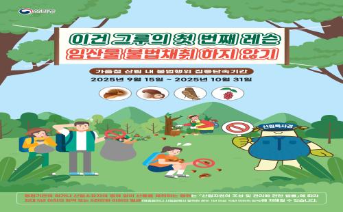 구미국유림관리소, 2025년 가을철 산림 내 불법행위 집중단속 실시