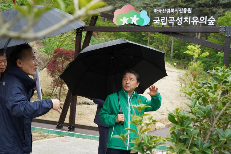 남성현 산림청장, 어린이날 연휴 호우대비 산림복지시설 안전점검